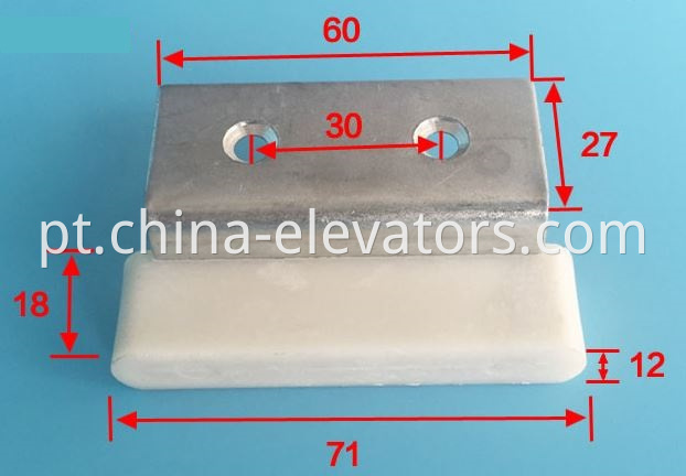 Fujitec Elevator Door Gib Door Slider Door Shoe White Nylon